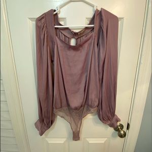Purple free people bodysuit